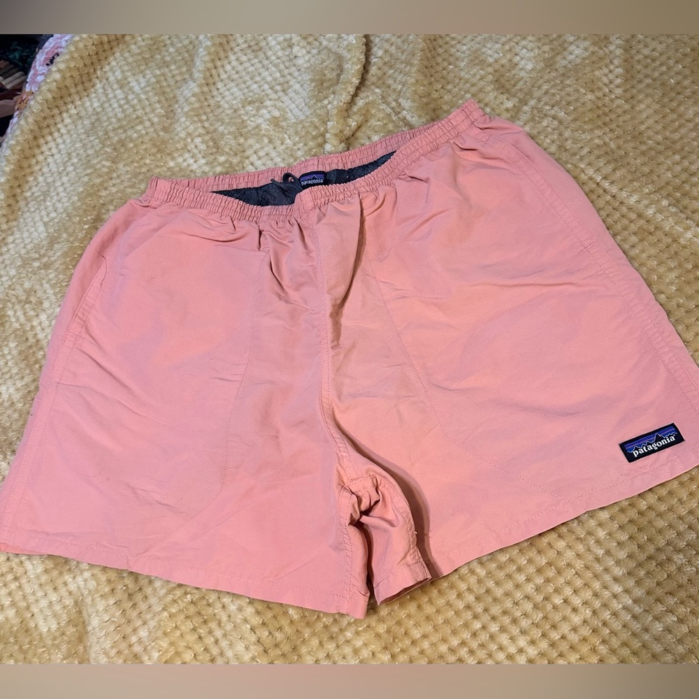 Patagonia Men’s swim trunks. Salmon colored Large